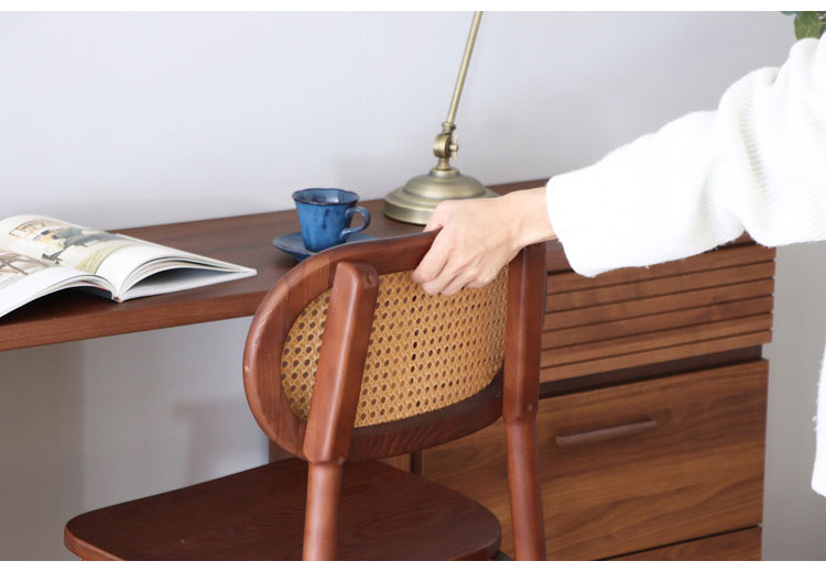 ラタン調 デザインバーチェア 木製 無垢 カウンターチェア ハイスツール 椅子 イス チェア 北欧 おしゃれ(代引不可)