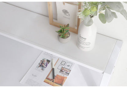 ゲーミングデスク 幅126 ホワイト 白 ブラック 黒 モノトーン 机 デスク テーブル コード穴 モニター台 モニタースタンド おしゃれ(代引不可)