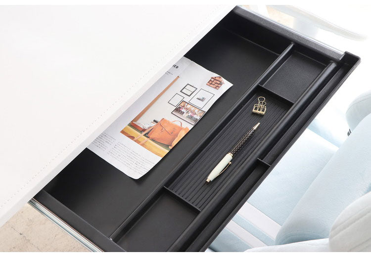 ゲーミングデスク 幅126 ホワイト 白 ブラック 黒 モノトーン 机 デスク テーブル コード穴 モニター台 モニタースタンド おしゃれ(代引不可)