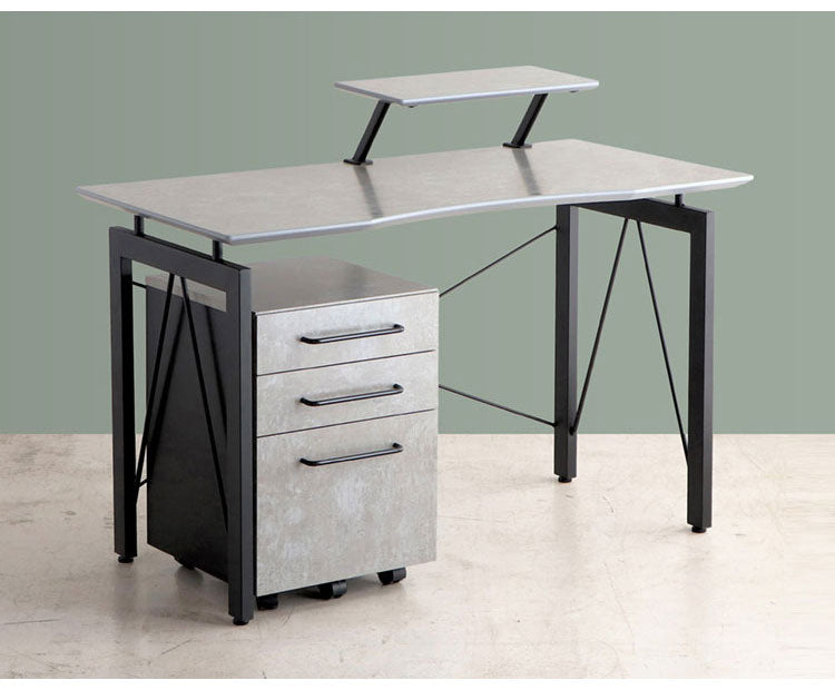 デスクワゴン セラミック調 グレー キャスター サイドワゴン オフィスワゴン シンプル モノトーン おしゃれ(代引不可)