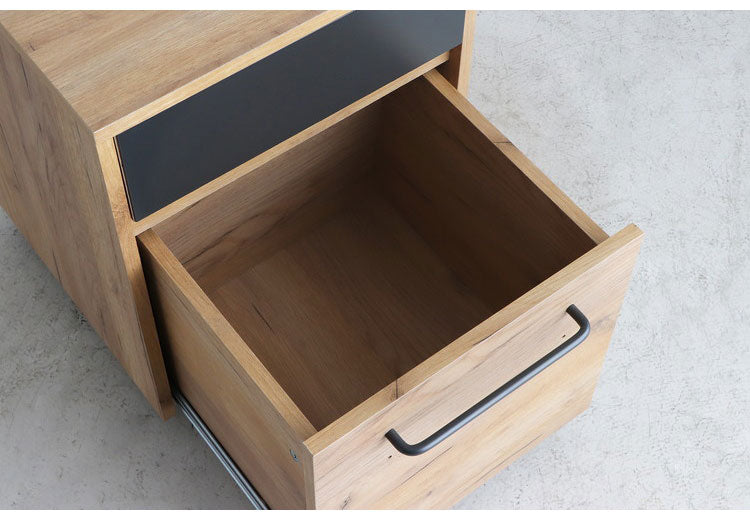 フリッツ ワゴン 幅40cm スライドレール デスクワゴン 収納 オフィス デスクサイドワゴン 2段 サイドチェスト チェスト オフィスワゴン キャスター付きチェスト(代引不可)