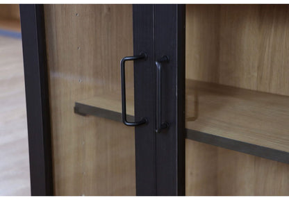 FEEL 幅60cm ガラス戸 組合せ家具 キャビネット チェストタイプ 収納 棚 ラック 組み合わせ 完成品 日本製 チェスト カスタム リビングボード 可動棚 食器棚(代引不可)