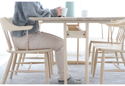 シカロ ダイニングテーブル 幅160cm ダイニングテーブル 4人 無垢材 ダイニング テーブル 北欧 木製 白 収納 棚付き 韓国風 韓国インテリア おしゃれ かわいい(代引不可)