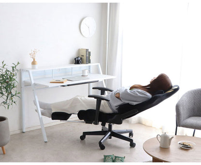 ゲーミングチェア 肘かけ付き 回転式 リクライニング フットレスト アームチェア おしゃれ キュート esports 女性ゲーマー ゲーム女子(代引不可)