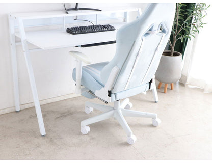 ゲーミングチェア 肘かけ付き 回転式 リクライニング フットレスト アームチェア おしゃれ キュート esports 女性ゲーマー ゲーム女子(代引不可)