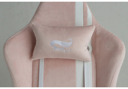 ゲーミングチェア 肘かけ付き 回転式 リクライニング フットレスト アームチェア おしゃれ キュート esports 女性ゲーマー ゲーム女子(代引不可)