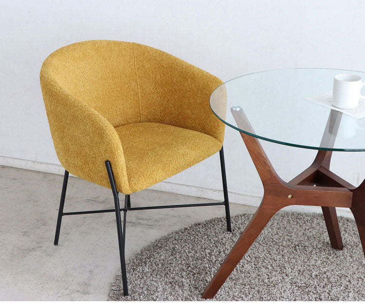 ダイニングチェア ブークレー スチール脚 ファブリックチェア デザインチェア シンプル モダン 椅子 イス チェア 北欧 おしゃれ(代引不可)