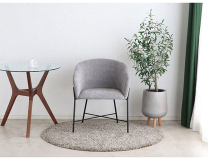 ダイニングチェア ブークレー スチール脚 ファブリックチェア デザインチェア シンプル モダン 椅子 イス チェア 北欧 おしゃれ(代引不可)