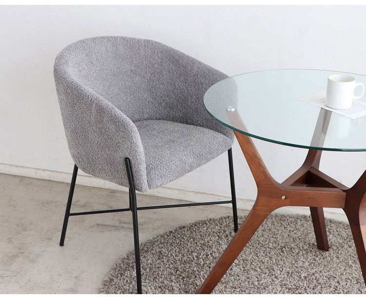 ダイニングチェア ブークレー スチール脚 ファブリックチェア デザインチェア シンプル モダン 椅子 イス チェア 北欧 おしゃれ(代引不可)