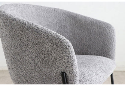 ダイニングチェア ブークレー スチール脚 ファブリックチェア デザインチェア シンプル モダン 椅子 イス チェア 北欧 おしゃれ(代引不可)