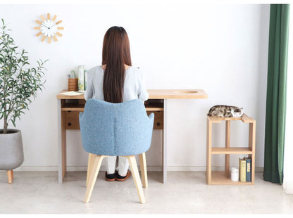 にゃんと一緒デスク サイドテーブル 国産 インテリア リビング ダイニング 机 テーブル 猫 リビングテーブル ダイニングテーブル 日本製 収納(代引不可)