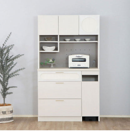 シロカ キッチンカウンター 幅105cm 国産 キッチンボード キッチン収納 キッチンラック リビング ダイニング 扉 デザイン性 北欧 シンプル デザイン 食卓(代引不可)