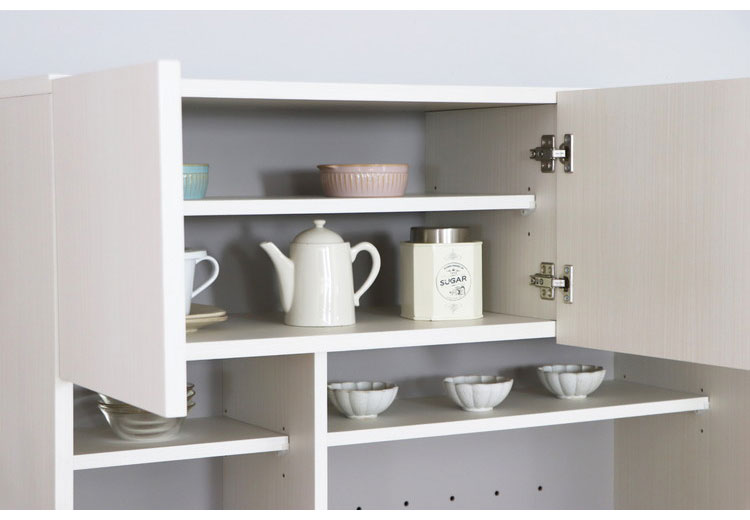 シロカ キッチンカウンター 幅105cm 国産 キッチンボード キッチン収納 キッチンラック リビング ダイニング 扉 デザイン性 北欧 シンプル デザイン 食卓(代引不可)