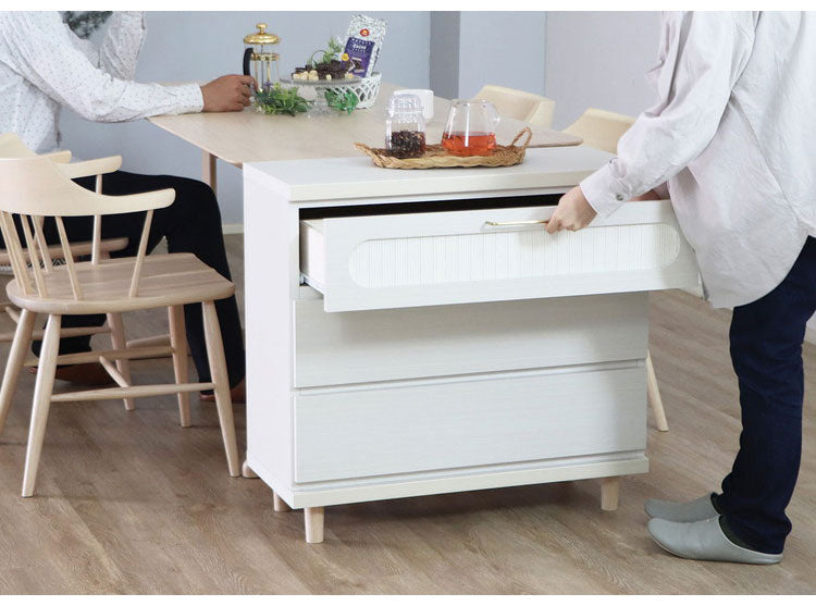 シロカ チェスト 幅75.9cm 国産 北欧 ビンテージ調 大人気 北欧 収納 シロカシリーズ オフィス ハウタ ワイドチェスト 日本製 キャビネット リビング ダイニング(代引不可)