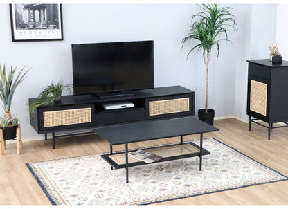 ラタン調 センターテーブル ローテーブル 幅100cm リビングテーブル ラタン スチール脚 長方形 木製 リビング ダイニング おしゃれ(代引不可)