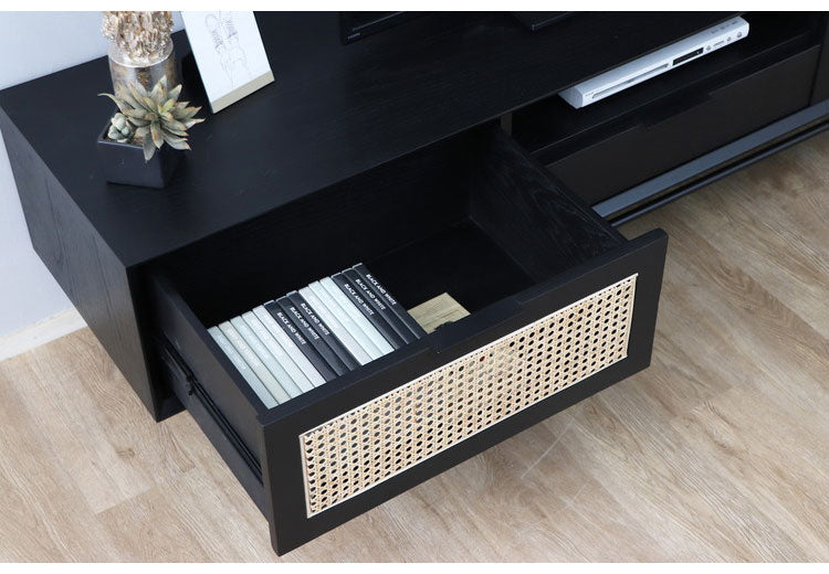 ラタン調 テレビ台 幅170cm ローボード コンパクト おしゃれ 収納 インテリア ラック TV台 シンプル スリム おしゃれ(代引不可)