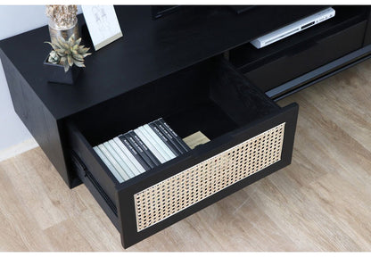 ラタン調 テレビ台 幅170cm ローボード コンパクト おしゃれ 収納 インテリア ラック TV台 シンプル スリム おしゃれ(代引不可)