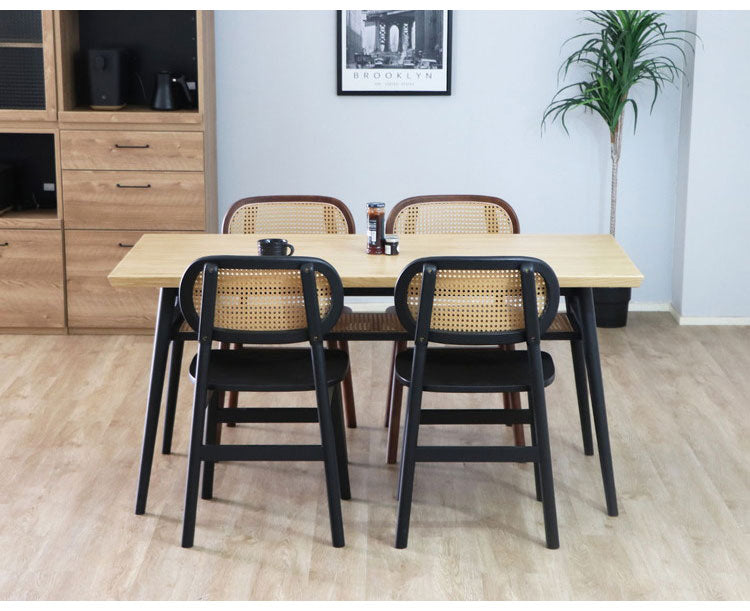 ダイニングテーブル 幅150cm オーク突板 4人 無垢材 ダイニング テーブル 北欧 木製 白 収納 棚付き おしゃれ(代引不可)