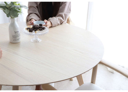 シロカ ダイニングテーブル 幅110cm 丸テーブル 北欧 無垢 白 3人 3本脚 木製 収納 棚付き 丸型 韓国風 おしゃれ かわいい テーブル単品 円形 テーブル 円型(代引不可)