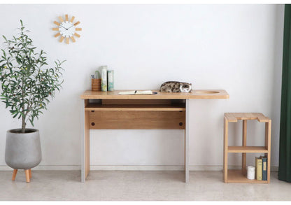 にゃんと一緒デスク テーブル 国産 インテリア リビング ダイニング 机 テーブル 猫 リビングテーブル ダイニングテーブル 日本製 収納 サイドテーブル付き(代引不可)