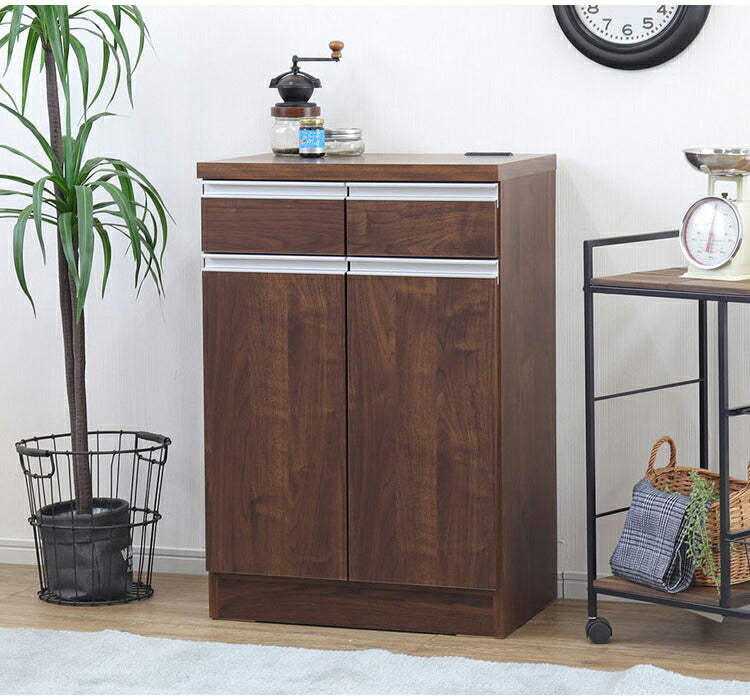 カウンター収納 日本製 幅60cm 大容量 引き出し付き 扉収納 キッチンカウンター リビングボード キャビネット 国産 おしゃれ シンプル リビング キッチン ダイニング クローゼット 寝室(代引不可)