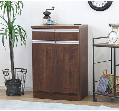 カウンター収納 日本製 幅60cm 大容量 引き出し付き 扉収納 キッチンカウンター リビングボード キャビネット 国産 おしゃれ シンプル リビング キッチン ダイニング クローゼット 寝室(代引不可)