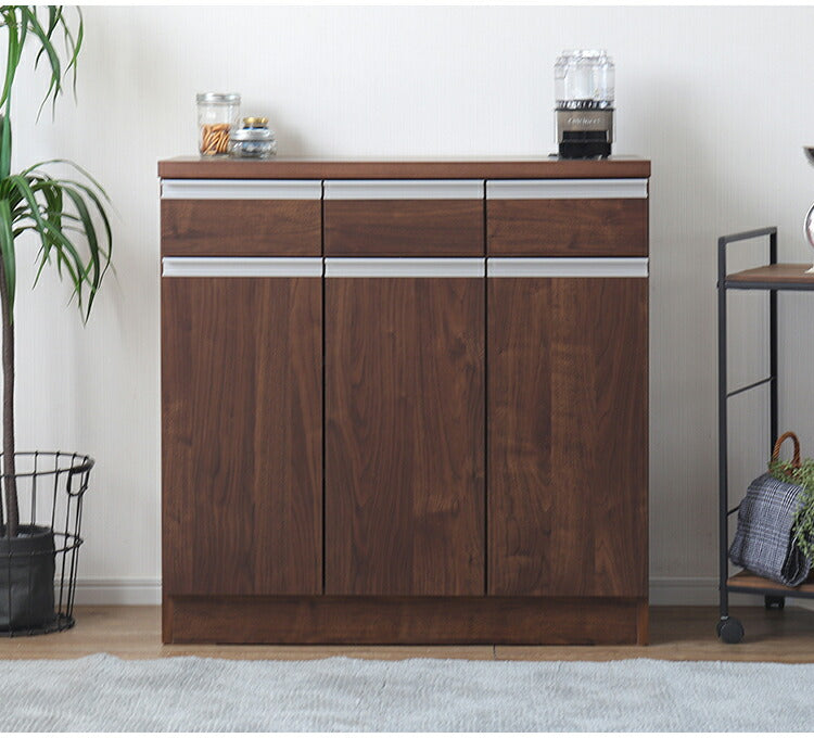 カウンター収納 日本製 幅90cm 大容量 引き出し付き 扉収納 キッチンカウンター リビングボード キャビネット 国産 おしゃれ シンプル リビング キッチン ダイニング クローゼット 寝室(代引不可)