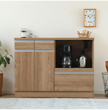 カウンター収納 日本製 レンジ台 幅120cm オープン収納 引き出し 扉収納 カウンター レンジボード リビングボード おしゃれ キャビネット 国産 リビング キッチン ダイニング クローゼット 寝室(代引不可)