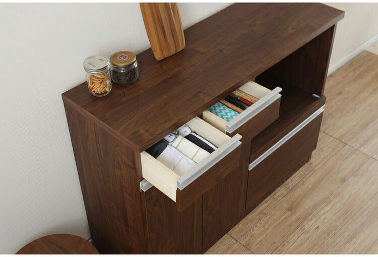 カウンター収納 日本製 レンジ台 幅120cm オープン収納 引き出し 扉収納 カウンター レンジボード リビングボード おしゃれ キャビネット 国産 リビング キッチン ダイニング クローゼット 寝室(代引不可)