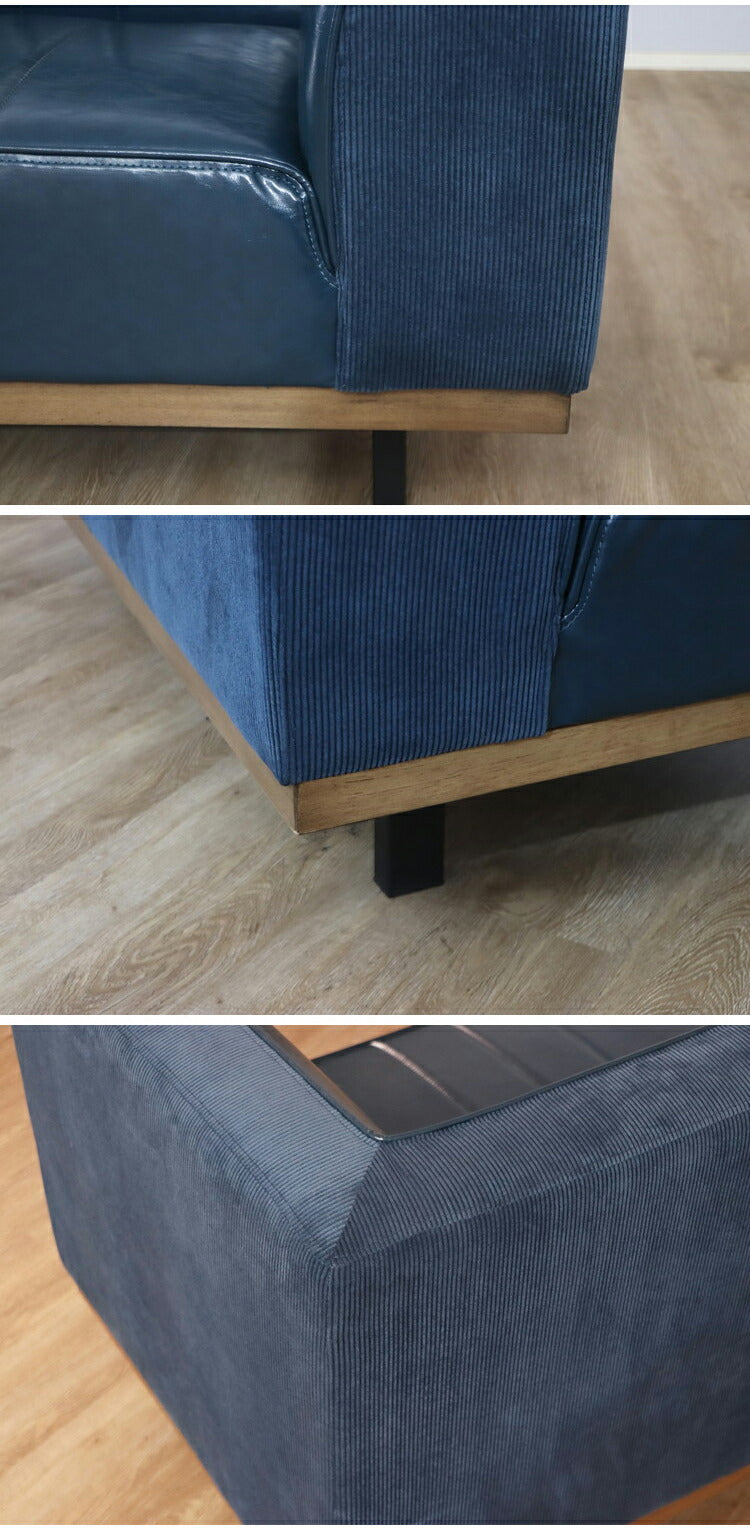カウチソファ L字型 2脚組 リビングソファ ダイニングベンチ コーデュロイ PVCレザー スチール脚 天然木 おしゃれ リビング ダイニング ソファ ベンチ チェア(代引不可)