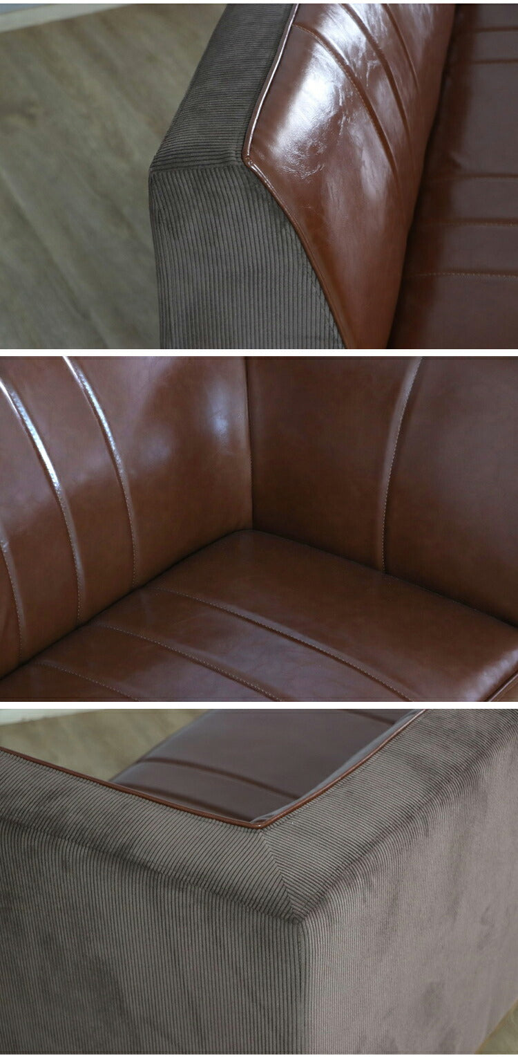 カウチソファ L字型 2脚組 リビングソファ ダイニングベンチ コーデュロイ PVCレザー スチール脚 天然木 おしゃれ リビング ダイニング ソファ ベンチ チェア(代引不可)