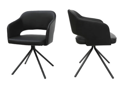 スピンチェア ラウンドチェア 肘掛け付き 回転式 座面高45cm クッション有 モダンチェア リビング ダイニング デスク チェア 回転椅子(代引不可)