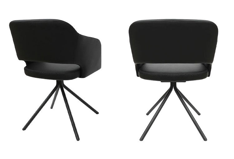 スピンチェア ラウンドチェア 肘掛け付き 回転式 座面高45cm クッション有 モダンチェア リビング ダイニング デスク チェア 回転椅子(代引不可)