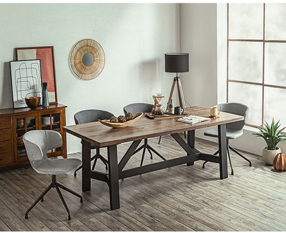 ラウンドチェア 座面高44cm 回転チェア 肘掛け付き スチール脚 ファブリック ステッチ デスクチェア オフィスチェア 包み込む 座り心地 座面 おしゃれ リビング(代引不可)