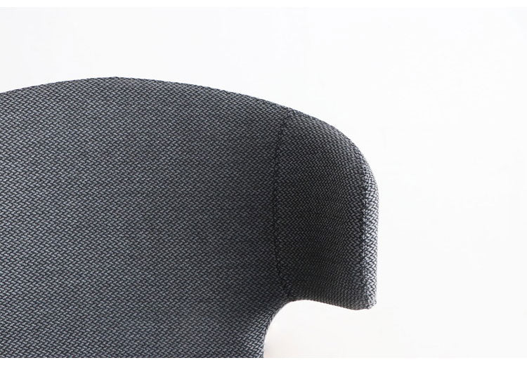 ラウンドチェア ダイニングチェア 肘掛け付き 回転式 ファブリック 座面高44cm オフィスチェア リビング ダイニング デスク リモートワーク(代引不可)