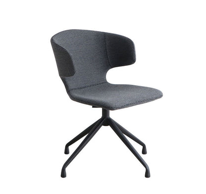 ラウンドチェア ダイニングチェア 肘掛け付き 回転式 ファブリック 座面高44cm オフィスチェア リビング ダイニング デスク リモートワーク(代引不可)