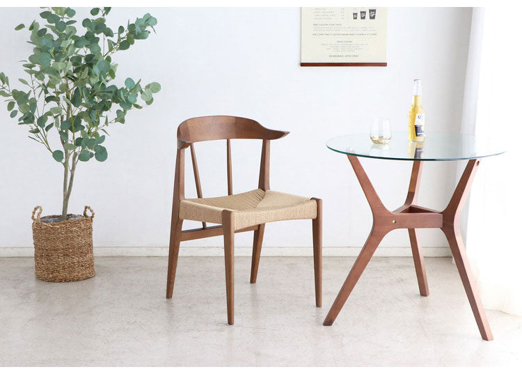ダイニングチェア 木製 座面高42cm 食卓椅子 ペーパーコード フィット感 ダイニング リビング お洒落 チェア 椅子 いす 食卓 デザインチェア 北欧 おしゃれ(代引不可)