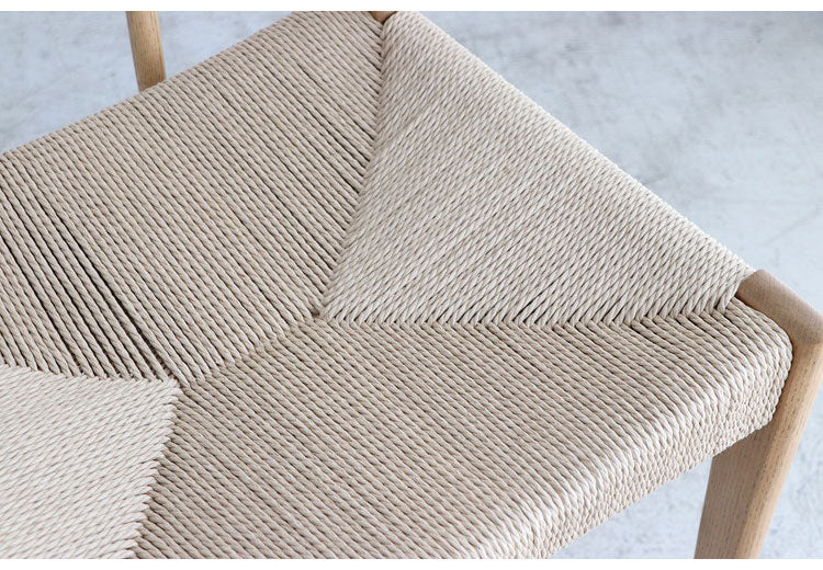 ダイニングチェア 木製 座面高42cm 食卓椅子 ペーパーコード フィット感 ダイニング リビング お洒落 チェア 椅子 いす 食卓 デザインチェア 北欧 おしゃれ(代引不可)