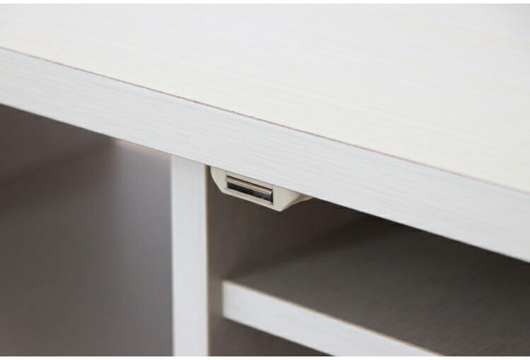 テレビボード 完成品 日本製 幅180cm 引き出し付き テレビ台 ローボード ホワイト 国産 真鍮 TV台 TVボード 収納 フラップ テレビラック リビング(代引不可)