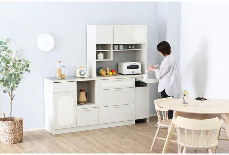 キッチンカウンター 完成品 日本製 幅80cm 食器棚 ステンレス天板 引き出し 可動棚 スライド棚 扉収納 キッチンボード キャビネット おしゃれ 真鍮 キッチン収納 国産 リビング キッチン ダイニング(代引不可)