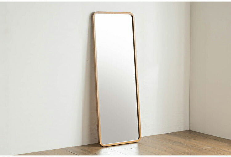 スタイルミラー スクエア 全身鏡 姿見 60×160cm ウォールミラー 立て掛け オーク 木製 おしゃれ リビング 寝室 玄関 壁面 スタンドミラー ワンルーム 鏡 ミラー(代引不可)