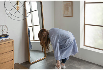 スタイルミラー スクエア 全身鏡 姿見 60×160cm ウォールミラー 立て掛け オーク 木製 おしゃれ リビング 寝室 玄関 壁面 スタンドミラー ワンルーム 鏡 ミラー(代引不可)