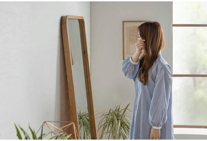 スタイルミラー スクエア 全身鏡 姿見 60×160cm ウォールミラー 立て掛け オーク 木製 おしゃれ リビング 寝室 玄関 壁面 スタンドミラー ワンルーム 鏡 ミラー(代引不可)