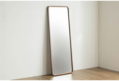 スタイルミラー スクエア 全身鏡 姿見 60×160cm ウォールミラー 立て掛け オーク 木製 おしゃれ リビング 寝室 玄関 壁面 スタンドミラー ワンルーム 鏡 ミラー(代引不可)