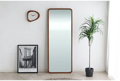 スタイルミラー スクエア 全身鏡 姿見 60×160cm ウォールミラー 立て掛け オーク 木製 おしゃれ リビング 寝室 玄関 壁面 スタンドミラー ワンルーム 鏡 ミラー(代引不可)