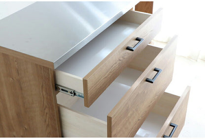 キッチンカウンター 国産 完成品 幅約105cm 食器棚 オープン収納 スライド棚 引き出し付き 扉付き コード穴 スチール脚 木目調 北欧風 家電収納 キッチン収納 日本製 リビング キッチン(代引不可)