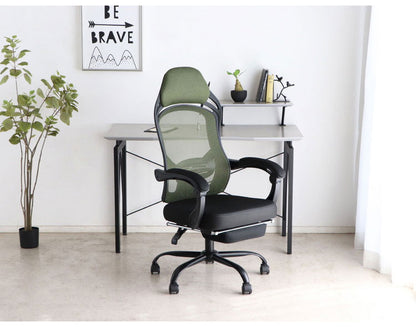 オフィスチェア メッシュ フットレスト付き リクライニングチェア 通気性 弾力性 デスク オフィス リモートワーク お洒落 チェア 椅子 いす 食卓 デザインチェア 北欧 おしゃれ(代引不可)