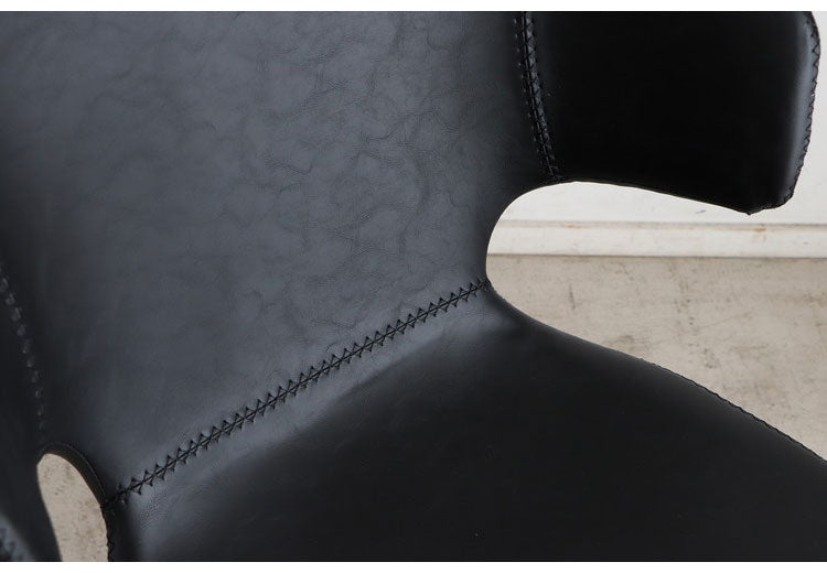 ラウンドチェア 回転式 肘掛け付き 座面高44cm 耐荷重80kg ジグザグステッチ 優雅 デザインチェア リビング お洒落 チェア 椅子 いす 食卓 デザインチェア 北欧 おしゃれ(代引不可)