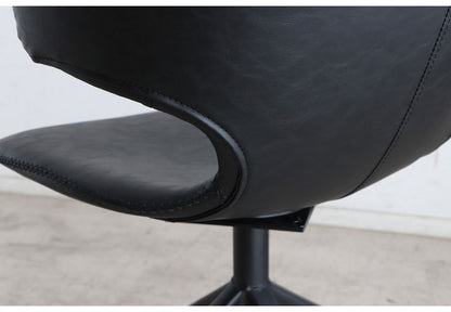 ラウンドチェア 回転式 肘掛け付き 座面高44cm 耐荷重80kg ジグザグステッチ 優雅 デザインチェア リビング お洒落 チェア 椅子 いす 食卓 デザインチェア 北欧 おしゃれ(代引不可)