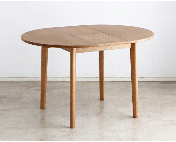 ダイニングテーブル 伸長式 幅90(120)cm 丸テーブル ラウンドテーブル 楕円形 木製 おしゃれ 変形 伸長テーブル リビング ダイニング テーブル 食卓(代引不可)